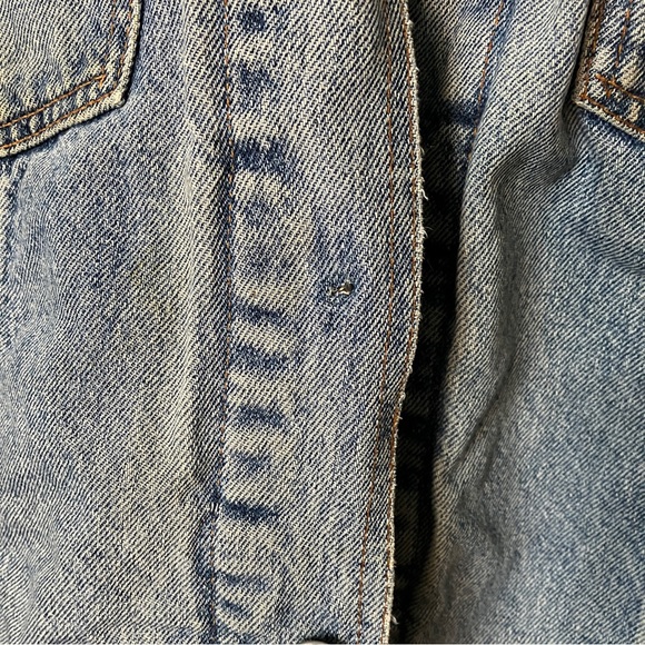 Vintage Great Western Garment Company Distressed Blue Denim Jean Trucker Jacket - Picture 6 of 10
